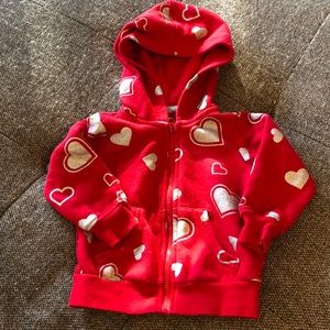 OKIE DOKIE girls 6 month red and silver ❤️ jacket